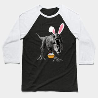 Easter T-Rex Bunny Ears Easter Basket Baseball T-Shirt